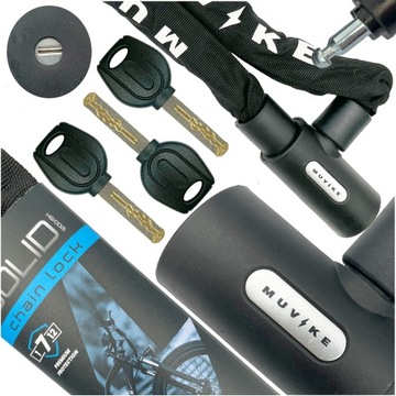 ЦЕПЬ ВЕЛОСИПЕДНОГО ЗАМКА MUVIKE SOLID 1200/8K