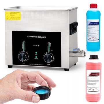 MYJKA ULTRADŹWIĘKOWA Z GRZAŁKĄ E-30 4800W 6,5L ZESTAW KONCENTRAT 2L OPTYK