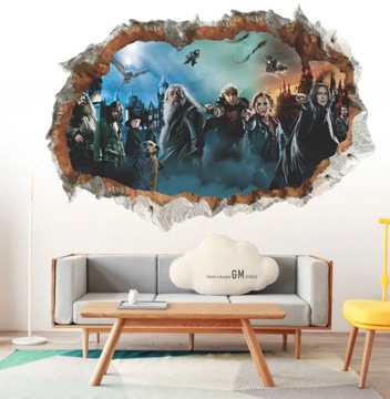 Naklejki na ścianę szafkę tapeta Harry Potter Gandalf Hermiona zgredek Ron