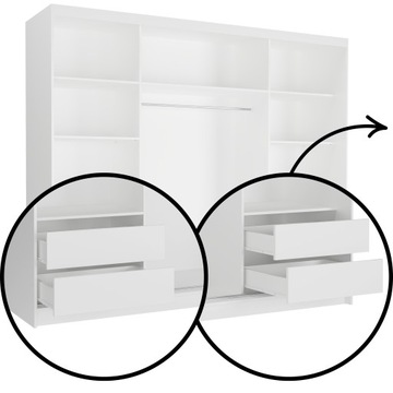 Norvio I шкаф-купе 250 см с зеркалом