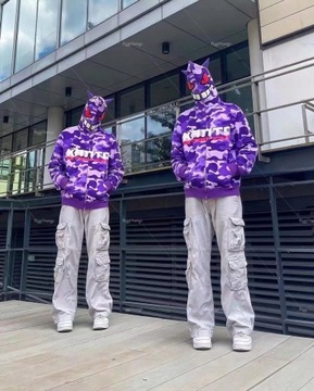 Gengar Y2K BLUZA MĘSKA Z KAPTUREM FULLZIP HIP