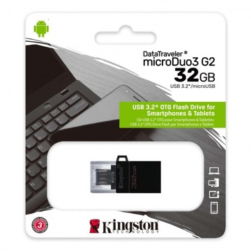 Флэш-накопитель Kingston Duo G2 USB 3.2/microUSB 32 ГБ