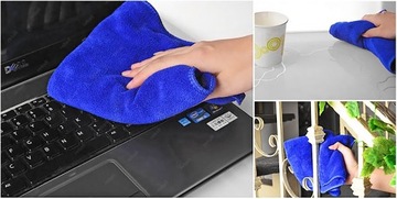 ТКАНЬ САЛФЕТКА МИКРОФИБРА АВТООПТИКА 30см 300г СИНЯЯ 5x