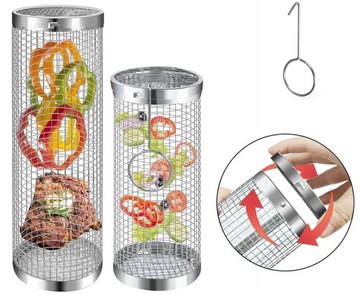 OKRĄGŁY KOSZ DO GRILLOWANIA WARZYW GRILL 2 szt
