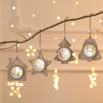 РОЖДЕСТВЕНСКИЕ УКРАШЕНИЯ Светодиодная рождественская безделушка Елочная лампа