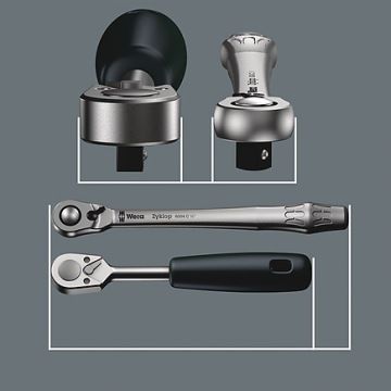 Трещотка Zyklop Metal Push 3/8 в комплекте WERA