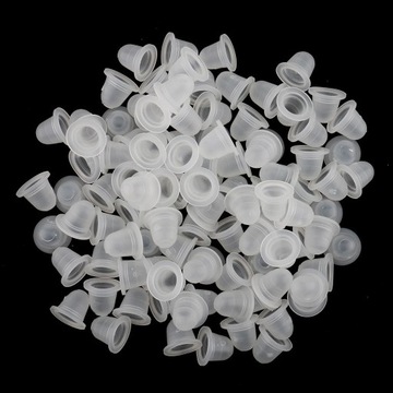 100 шт./маленькие чашки, силиконовые колпачки, горшки, контейнер для пигмента, прозрачный большой