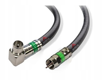 Kabel Wtyk F-Wtyk Antenowy Kątowy 10M Zewnętrzny