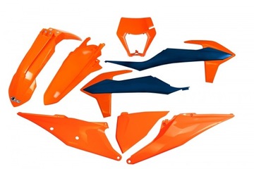 UFO KOMPLET PLASTIKÓW KTM EXC-F 250 / 350 / 450 / 500 '20-'23 Z OSŁONĄ LAMP