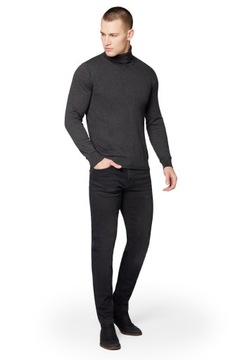 Jeansy Męskie Czarne Slim Fit Próchnik PM7 W32/L34