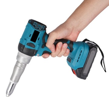 NITOWNICA ELEKTRYCZNY AKUMULATOROWY DO NITÓW 2,4-5,0 MM + 2 Bateria 18V