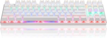 Klawiatura mechaniczna HIVENETS ZERO Biała RGB LED