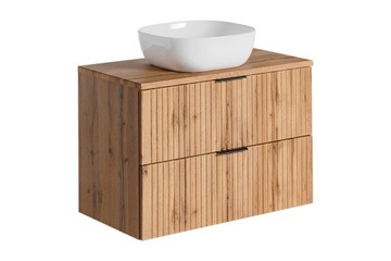 SZAFKA ŁAZIENKOWA 80 CM ADEL OAK BLAT UMYWALKA