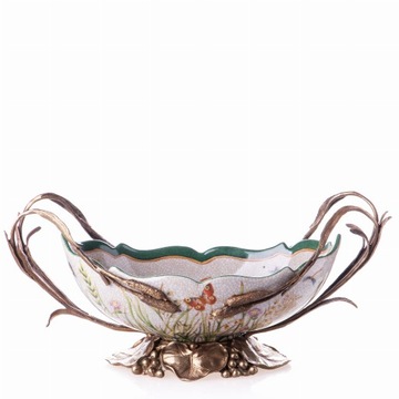 Декоративная фарфоровая чаша Белая Ретро