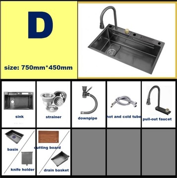 Styl 7545WT-D Nano stal nierdzewna kuchnia latając
