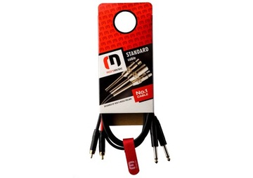 Kabel Audio 2x Jack mono 6.3 / 2x RCA cinch 0,5m