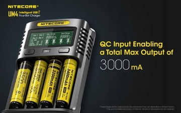 Оригинальное зарядное устройство Nitecore UM4 USB QC