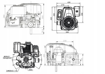 МОЩНЫЙ ДВИГАТЕЛЬ ДЛЯ ГАЗОННОГО ТРАКТОРА LONCIN LC1P92F ОРИГИНАЛЬНЫЙ НАСОС 16 Л.С.