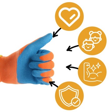 ЗАЩИТНЫЕ САДОВЫЕ РАБОЧИЕ ПЕРЧАТКИ ДЛЯ ДЕТЕЙ R 6 STRONG