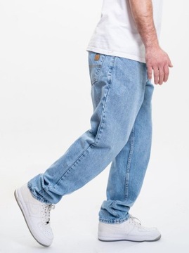 SZEROKIE Spodnie Jeansowe MĘSKIE BAGGY JASNE NIEBIESKIE Jigga Wear Icon 3XL
