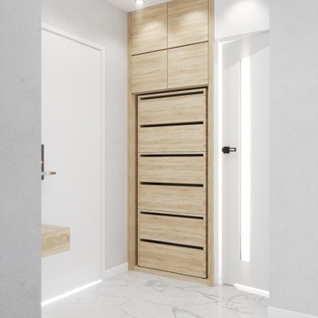 БОЛЬШОЙ ШКАФ ДЛЯ ОБУВИ, 6 ПРЕДМЕТОВ, КНИЖНЫЙ ШКАФ С ОТКИДОМ, БЕЛЫЙ МАТОВЫЙ