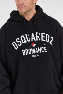 DSQUARED2 Czarna bluza BROMANCE SLOUCH HOODIE r M