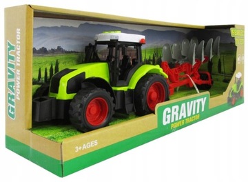 TRAKTOR MASZYNA ROLNICZA Z BRONAMI LED + DŹWIĘK
