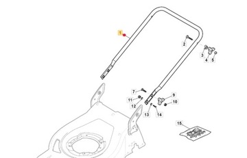 Оригинальные нижние рукоятки для косилок Stiga, CastelGarden - Combi Collector 48