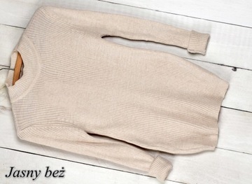 070 CIEPŁY SWETER GOLF STÓJKA PRZYLEGAJĄCY MIX