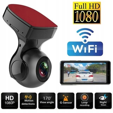 Kamera Samochodowa HD 1080P WiFi Dash Cam Recorder