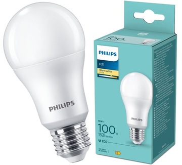 PHILIPS Żarówka LED E27 13W = 100W 2700K CIEPŁA BIAŁA 1521lm 180° A60