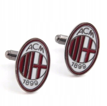Spinki do mankietów koszuli AC Milan dla kibica