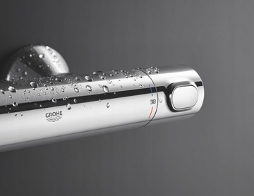 OMNIRES deszczownica Reg WYSOKOŚĆ +bateria prysznicowa termostatyczna GROHE