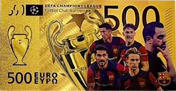 Позолоченная коллекционная банкнота ФК БАРСЕЛОНА ГАДЖЕТ ДЛЯ ФУТБОЛЬНОГО ФАНАТЕЛЯ