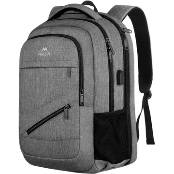Biznesowy plecak na laptopa 17,3” MATEIN szary