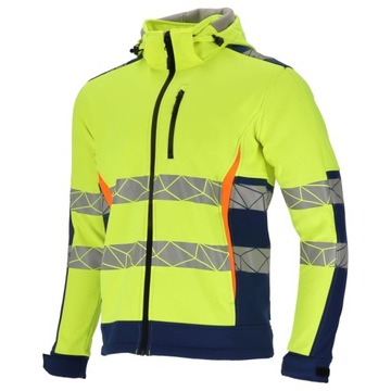 KURTKA SOFTSHELL OSTRZEGAWCZA ŻÓŁTO NIEBIESKA LAHTI PRO 3XL