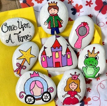 Белые камни для рисования для детей 6-10 см