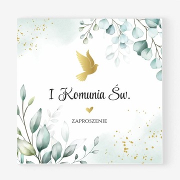 Zaproszenie na KOMUNIE+ koperta gotowy wzór