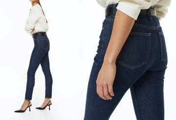 Modelujące Spodnie Skinny High Waist Jeans H&M r.46