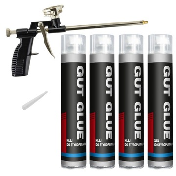 PIANOKLEJ DO STYROPIANU KLEJ POLIURETANOWY XPS EPS 750 ml+PISTOLET