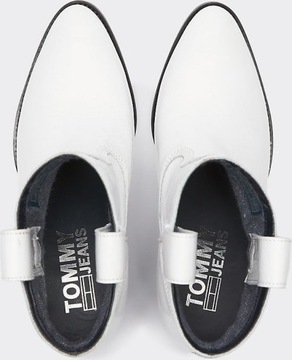 TOMMY HILFIGER BOTKI PATENT LEATHER MID HEEL R 40