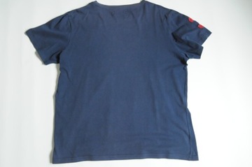 RALPH LAUREN Granatowy t-shirt duże logo M