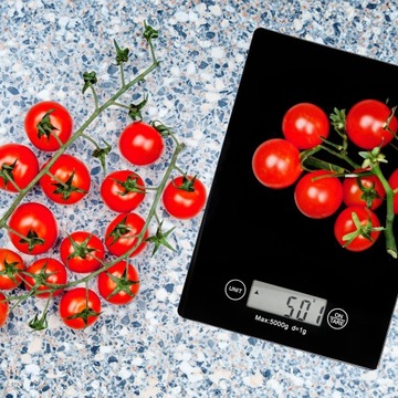 ВЕСЫ КУХОННЫЕ, электронные, для измерения веса, стекло, 5 кг, черные