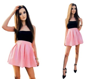 NEON YELLOW расклешенная юбка с NEON летними складками XS