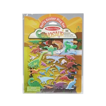 Wypukłe naklejki wielorazowe dinozaury Melissa