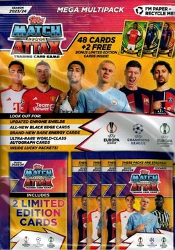 Topps Match Attax ЛИГИ УЕФА Mega Multipack, 50 карточек