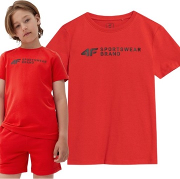 T-SHIRT CHŁOPIĘCY 4F KOSZULKA BAWEŁNA TTSHM292 158