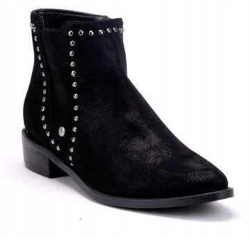 BIG STAR CZARNE DAMSKIE BOTKI SZTYBLETY BB274529 R39