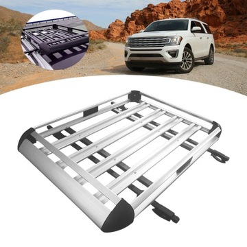 Багажник на крышу внедорожника, кемпинг, простая установка, багажник на крышу, серебристый
