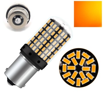 P21W 144 led pomarańczowy smd 4014 BA15S canbus